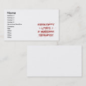 Iedereen houdt van een massagetherapeut visitekaartje (Voorkant / Achterkant)