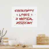 Iedereen houdt van een medisch assistent poster (Keuken)