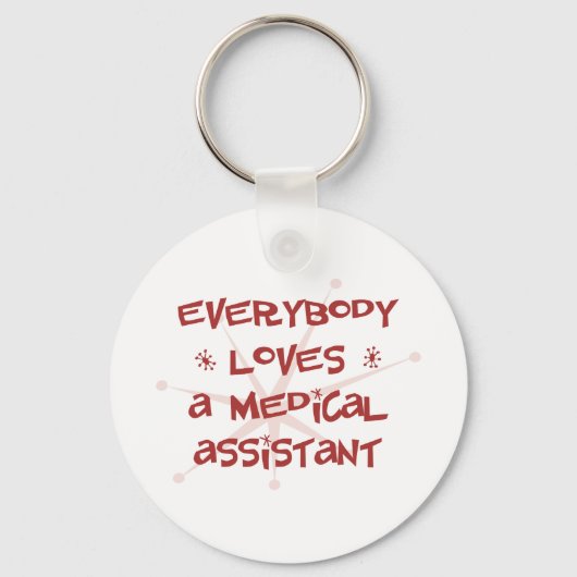 Iedereen houdt van een medisch assistent sleutelhanger (Voorkant)