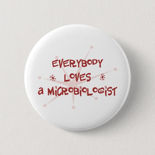 Iedereen houdt van een microbioloog ronde button 5,7 cm (Voorkant)