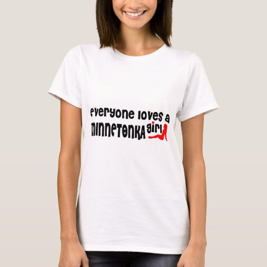 Iedereen houdt van een Minnetonka meisje T-shirt (Voorkant)
