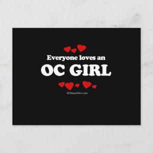 Iedereen houdt van een OC Girl T-shirt Briefkaart