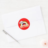 Iedereen houdt van een otter ronde sticker (Envelop)