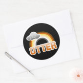 Iedereen houdt van een otter ronde sticker (Envelop)