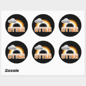 Iedereen houdt van een otter ronde sticker (Vel)