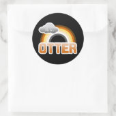 Iedereen houdt van een otter ronde sticker (Tas)