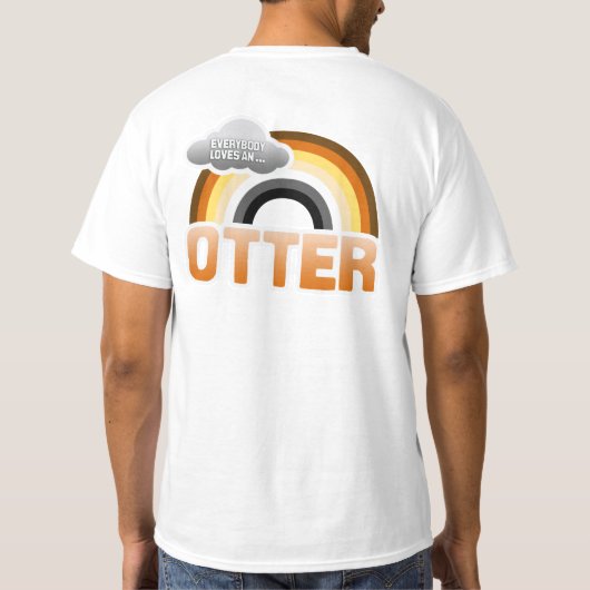 Iedereen houdt van een Otter T-shirt (Achterkant)