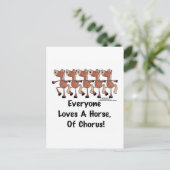 Iedereen houdt van een paard van koor briefkaart (Staand voorkant)