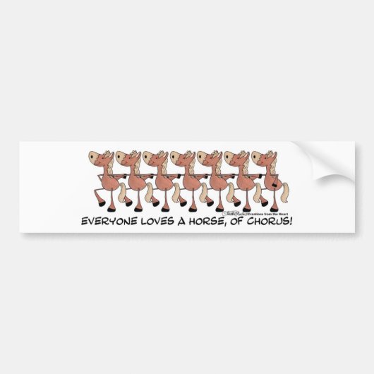 Iedereen houdt van een paard van koor bumpersticker (Voorkant)