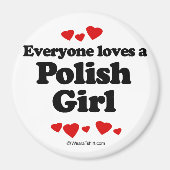 Iedereen houdt van een Pools meisje Magneet (Voorkant)