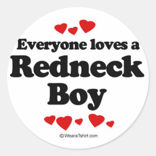 Iedereen houdt van een Redneck jongen Ronde Sticker