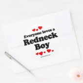 Iedereen houdt van een Redneck jongen Ronde Sticker (Envelop)
