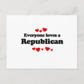 Iedereen houdt van een Republikein Briefkaart (Voorkant)