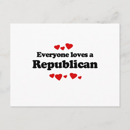 Iedereen houdt van een Republikein Briefkaart (Voorkant)
