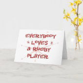 Iedereen houdt van een Rugby Player Kaart (Gele Bloem)