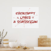 Iedereen houdt van een statisticus poster (Keuken)