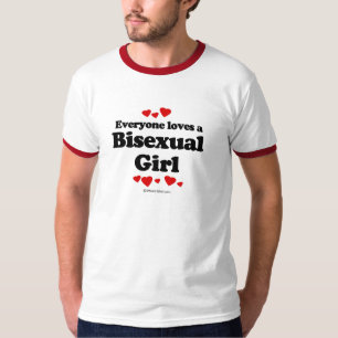 Iedereen houdt van een T-shirt met biseksueel meis