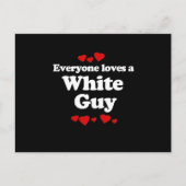 Iedereen houdt van een T-shirt van White Guy Briefkaart (Voorkant)