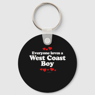 Iedereen houdt van een T-shirt voor de West Coast  Sleutelhanger
