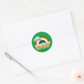 Iedereen houdt van een Wolf Ronde Sticker (Envelop)
