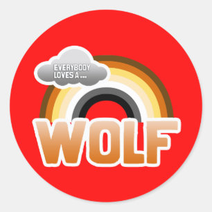 Iedereen houdt van een Wolf Ronde Sticker