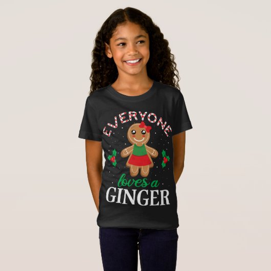 Iedereen houdt van Ginger Cookie Apparel, kerst Gi T-shirt (Voorkant volledig)