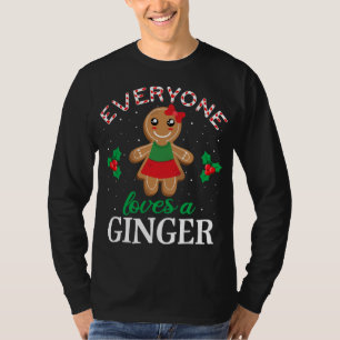 Iedereen houdt van Ginger Cookie Apparel, kerst Gi T-shirt