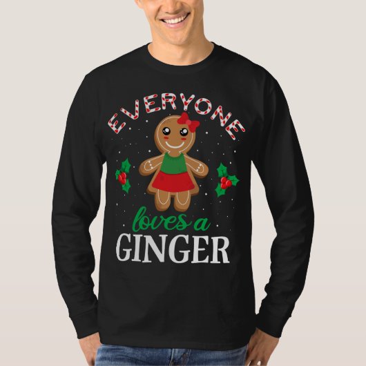 Iedereen houdt van Ginger Cookie Apparel, kerst Gi T-shirt (Voorkant)