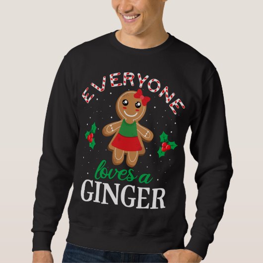 Iedereen houdt van Ginger Cookie Apparel, kerst Gi Trui (Voorkant)