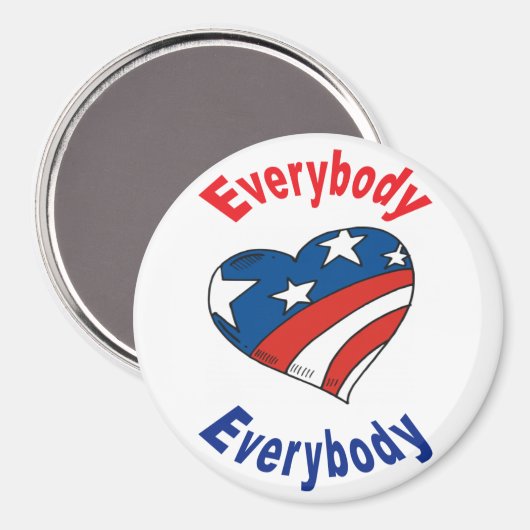 Iedereen houdt van iedereen magneet (Voorkant / Achterkant)