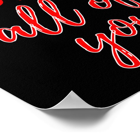 IEDEREEN HOUDT VAN IEDEREEN valentijn cadeauidee Poster (Hoek)