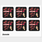 IEDEREEN HOUDT VAN IEDEREEN valentijn cadeauidee Vierkante Sticker (Vel)