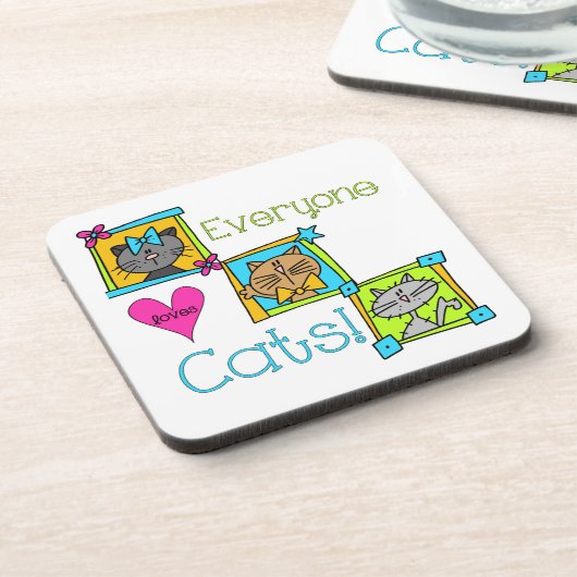 Iedereen houdt van katten bier onderzetter (Linkerzijde)