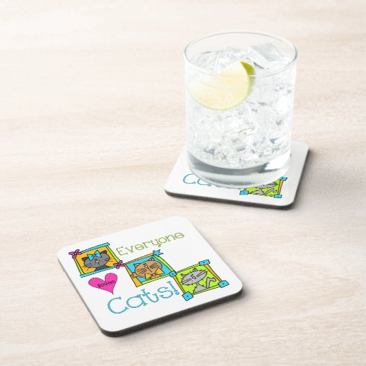 Iedereen houdt van katten bier onderzetter (Rechterzijde)