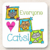 Iedereen houdt van katten bier onderzetter (Voorkant)