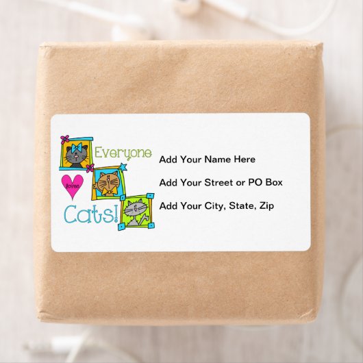 Iedereen houdt van katten etiket (Insitu)