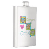 Iedereen houdt van katten heupfles (Rechts)