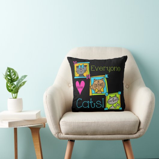 Iedereen houdt van katten kussen (Stoel)