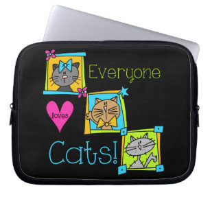 Iedereen houdt van katten laptop sleeve