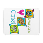 Iedereen houdt van katten magneet (Horizontaal)