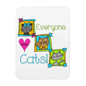 Iedereen houdt van katten magneet (Verticaal)