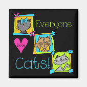 Iedereen houdt van Katten Magneet (Voorkant)