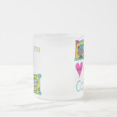 Iedereen houdt van katten matglas koffiemok (Center)