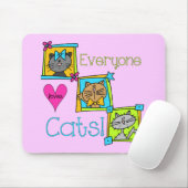 Iedereen houdt van katten muismat (Met muis)