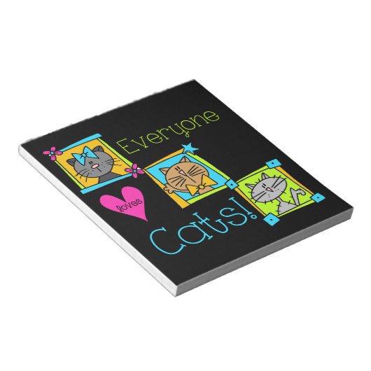 Iedereen houdt van katten notitieblok (Schuin)