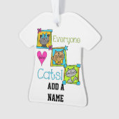 Iedereen houdt van katten ornament (voorkant)