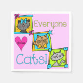 Iedereen houdt van katten servet (Voorkant)