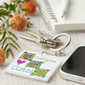 Iedereen houdt van katten sleutelhanger (Voorkant Rechts)