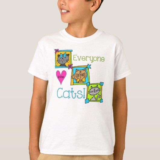 Iedereen houdt van katten t-shirt (Voorkant)