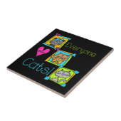 Iedereen houdt van katten tegeltje (Zijkant)